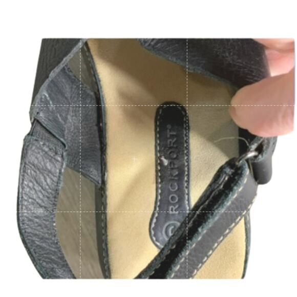 Rockport Ladies Crisscross Strappy Flat Comfort Sandals Leather Black Size 6 - Picture 4 of 8